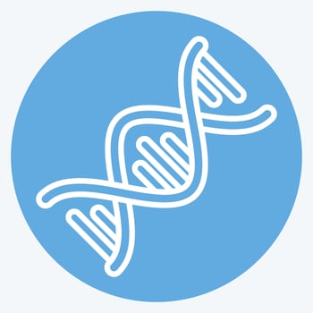 Icon DNA. related to World Cancer symbol. blue eyes style. simple design editable. simple illustration vector