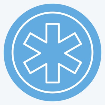 Icon Emergency. related to World Cancer symbol. blue eyes style. simple design editable. simple illustration vector