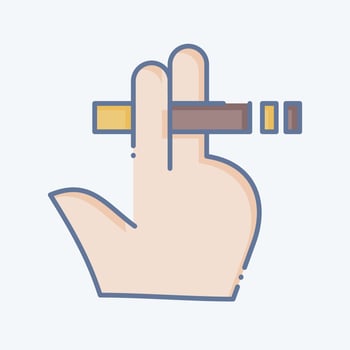 Icon Smoke. related to World Cancer symbol. doodle style. simple design editable. simple illustration vector