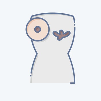 Icon Breast Cancer. related to World Cancer symbol. doodle style. simple design editable. simple illustration vector