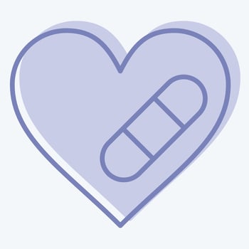 Icon Cure. related to World Cancer symbol. two tone style. simple design editable. simple illustration vector