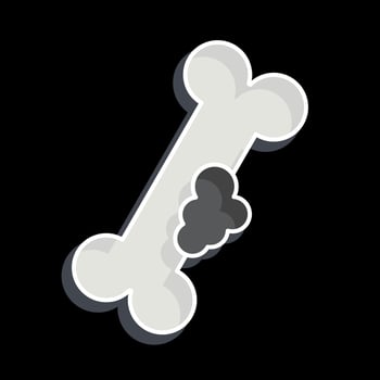 Icon Bone Cancer. related to World Cancer symbol. glossy style. simple design editable. simple illustration vector