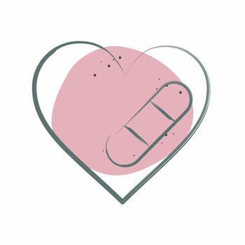 Icon Cure. related to World Cancer symbol. Color Spot Style. simple design editable. simple illustration vector