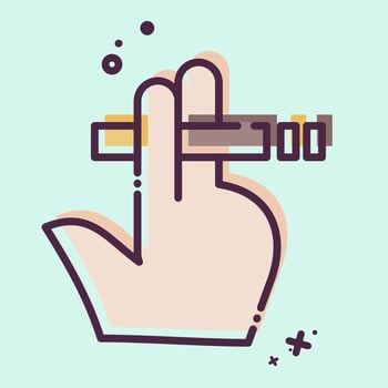 Icon Smoke. related to World Cancer symbol. MBE style. simple design editable. simple illustration vector