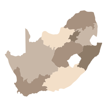 South Africa map with administrative. Map of South Africa png