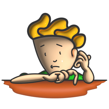 Young boy feeling very sad png