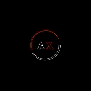 AX creative modern letters logo design template vector
