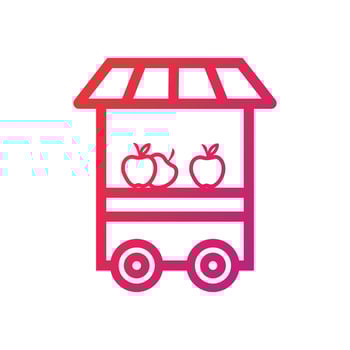 Fruit shop Icon. Fruit shop Gradient Icon Symbol Vector Illustration