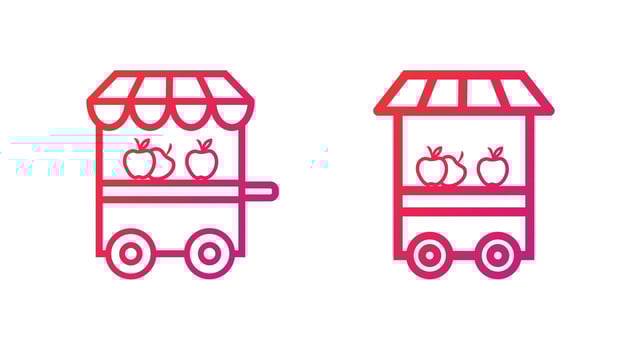 Fruit shop Icon. Fruit shop Gradient Icon Symbol Vector Illustration