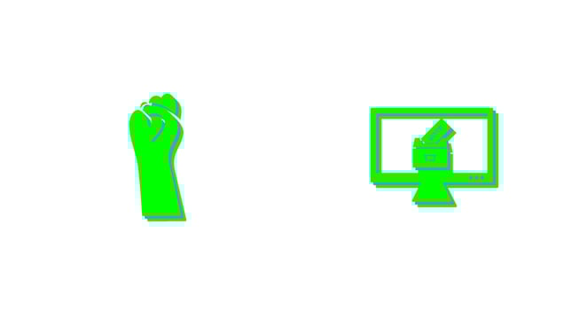 Power fight and Online Vote Icon vector