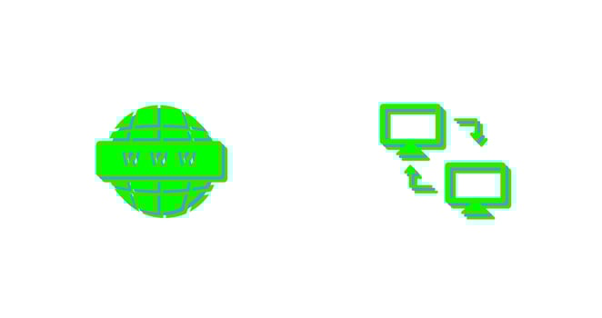 Sharing Systems and World Wide Icon vector