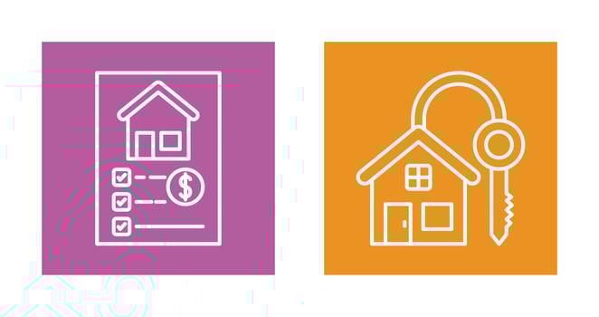 List and House Icon vector