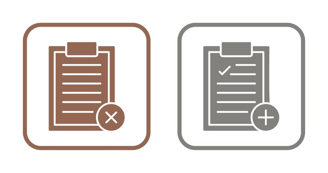 Rejected and Add Icon vector
