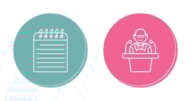 Note and Lecture Icon vector