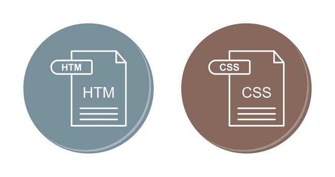HTM and CSS Icon vector