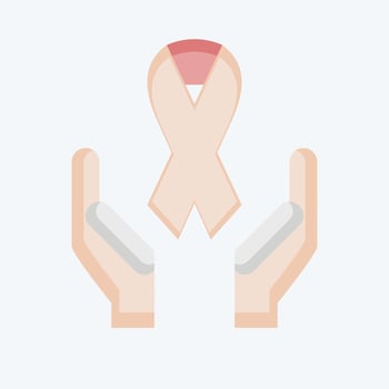 Icon Ribbon. related to World Cancer symbol. flat style. simple design editable. simple illustration vector