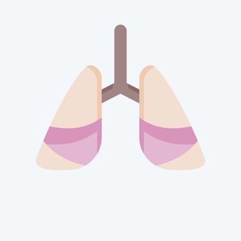 Icon Lung Cancer. related to World Cancer symbol. flat style. simple design editable. simple illustration vector