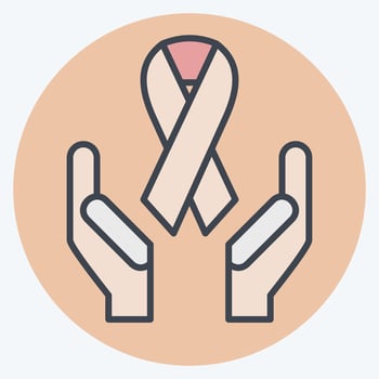 Icon Ribbon. related to World Cancer symbol. color mate style. simple design editable. simple illustration vector