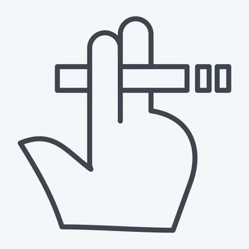 Icon Smoke. related to World Cancer symbol. line style. simple design editable. simple illustration vector