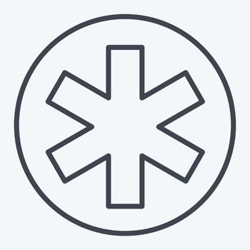 Icon Emergency. related to World Cancer symbol. line style. simple design editable. simple illustration vector
