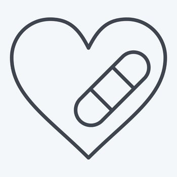 Icon Cure. related to World Cancer symbol. line style. simple design editable. simple illustration vector