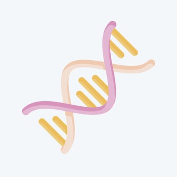 Icon DNA. related to World Cancer symbol. flat style. simple design editable. simple illustration vector