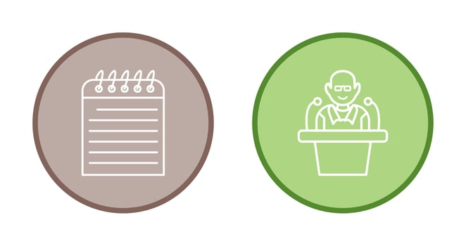Note and Lecture Icon vector