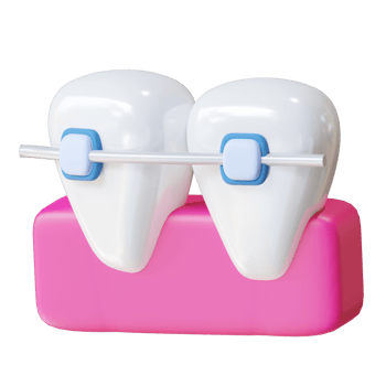 3d illustration dental braces png