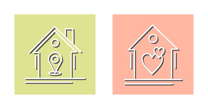 Location and Favorite Icon vector