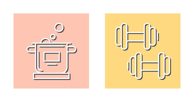 Cooking and Exercise Icon vector
