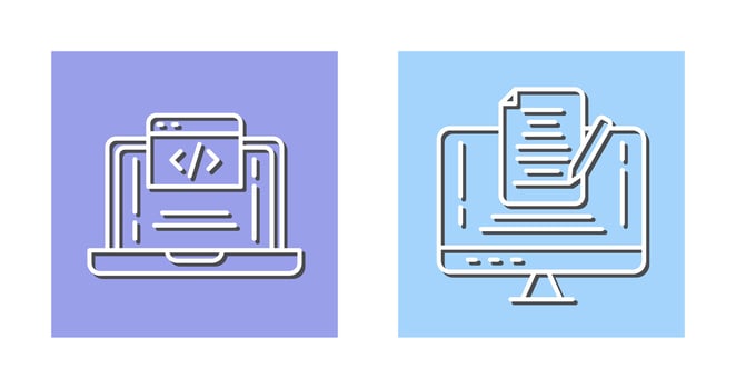 Coding and Note Icon vector
