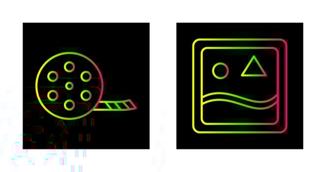 film reel and images Icon vector