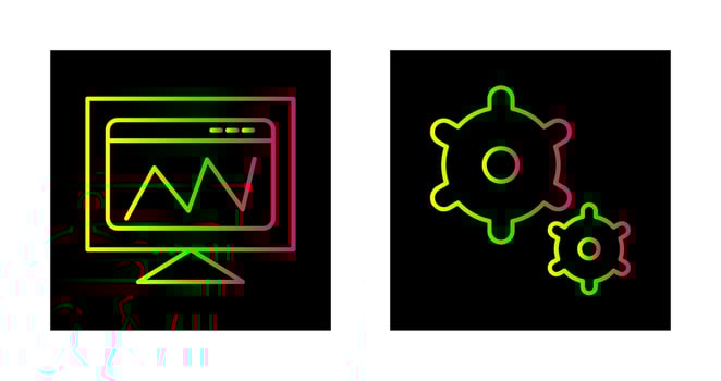 web analysis and preferences Icon vector