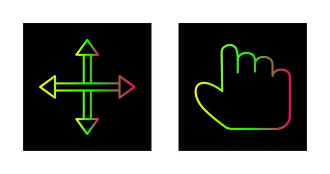 move and hold Icon vector