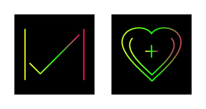 tick and favorite Icon vector