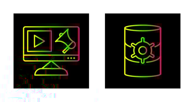 Digital Marketing and Database Management Icon vector
