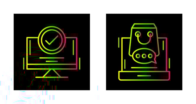Confirmation and Shopping  Icon vector