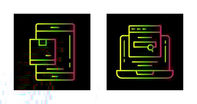 Package and Searching Icon vector