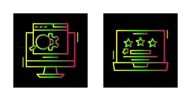 Search Engine and Rating Icon vector