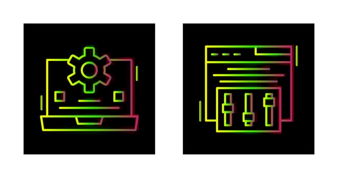 Campaign Tweaks and Laptop Icon vector