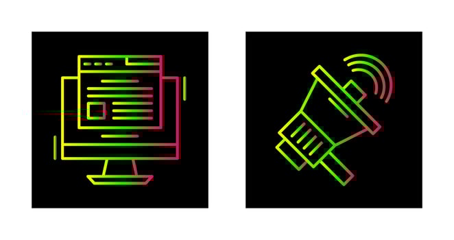 Blog and Megaphone Icon vector