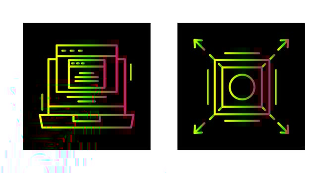 Pop Up and Maximize Icon vector