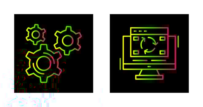 Gear and Update Icon vector