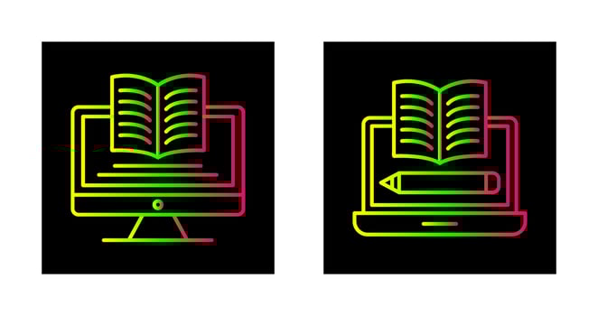 Digital Learning and Written Icon vector