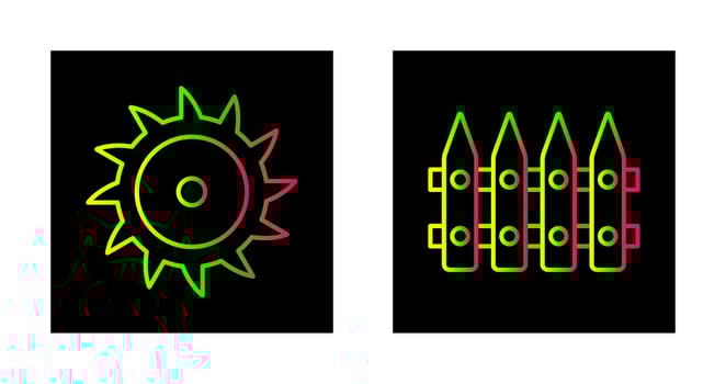 Saw Blade and Fence Icon vector