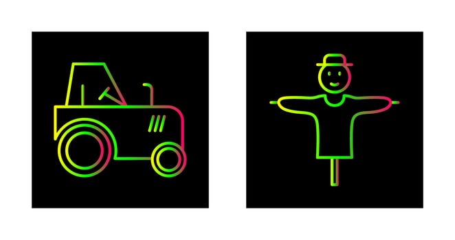Tractor and Farming Icon vector