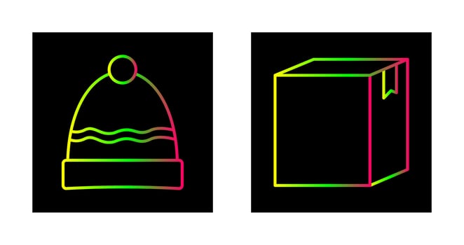 Hat and Box Icon vector