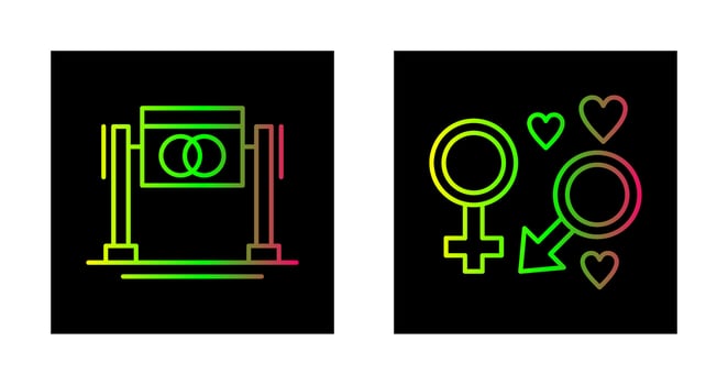 Wedding and Genders Icon vector
