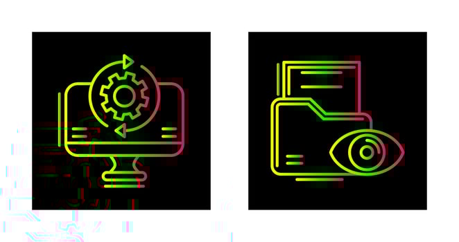 Synchronization and Data Visualization Icon vector
