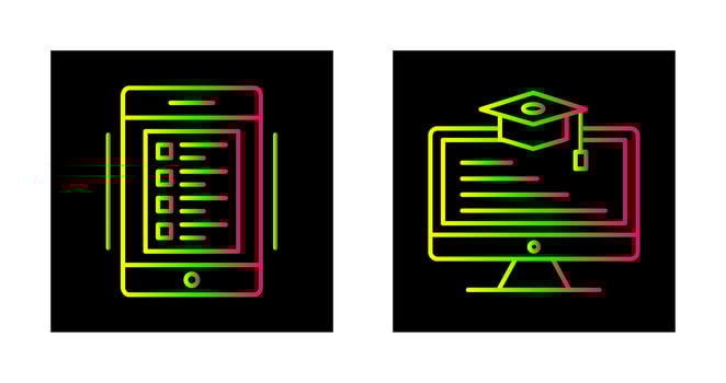 Online Test and Online Learning Icon vector